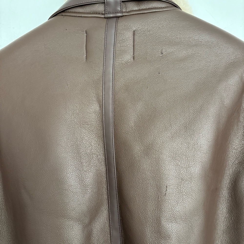Rebecca Minkoff Brown Bomber Jacket with Cream Accents - Picture 7 of 15